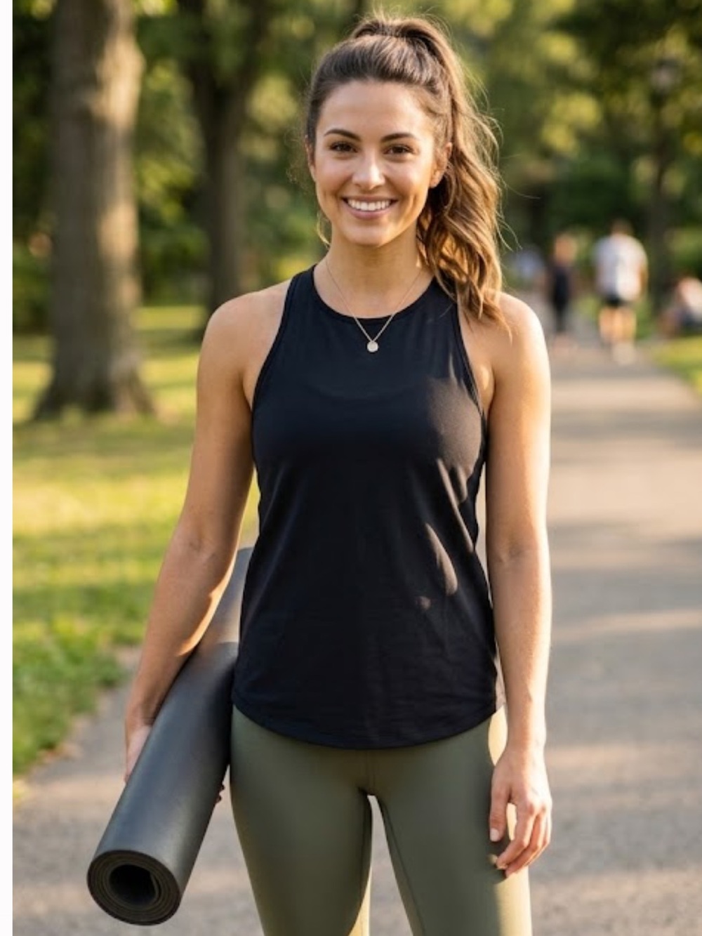 lululemon athletica Black High-Neck Racerback Tank